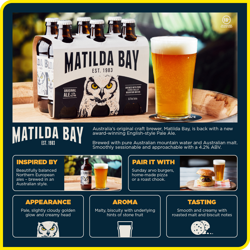 Buy Matilda Bay English Pale Ale Bottle 375mL Online