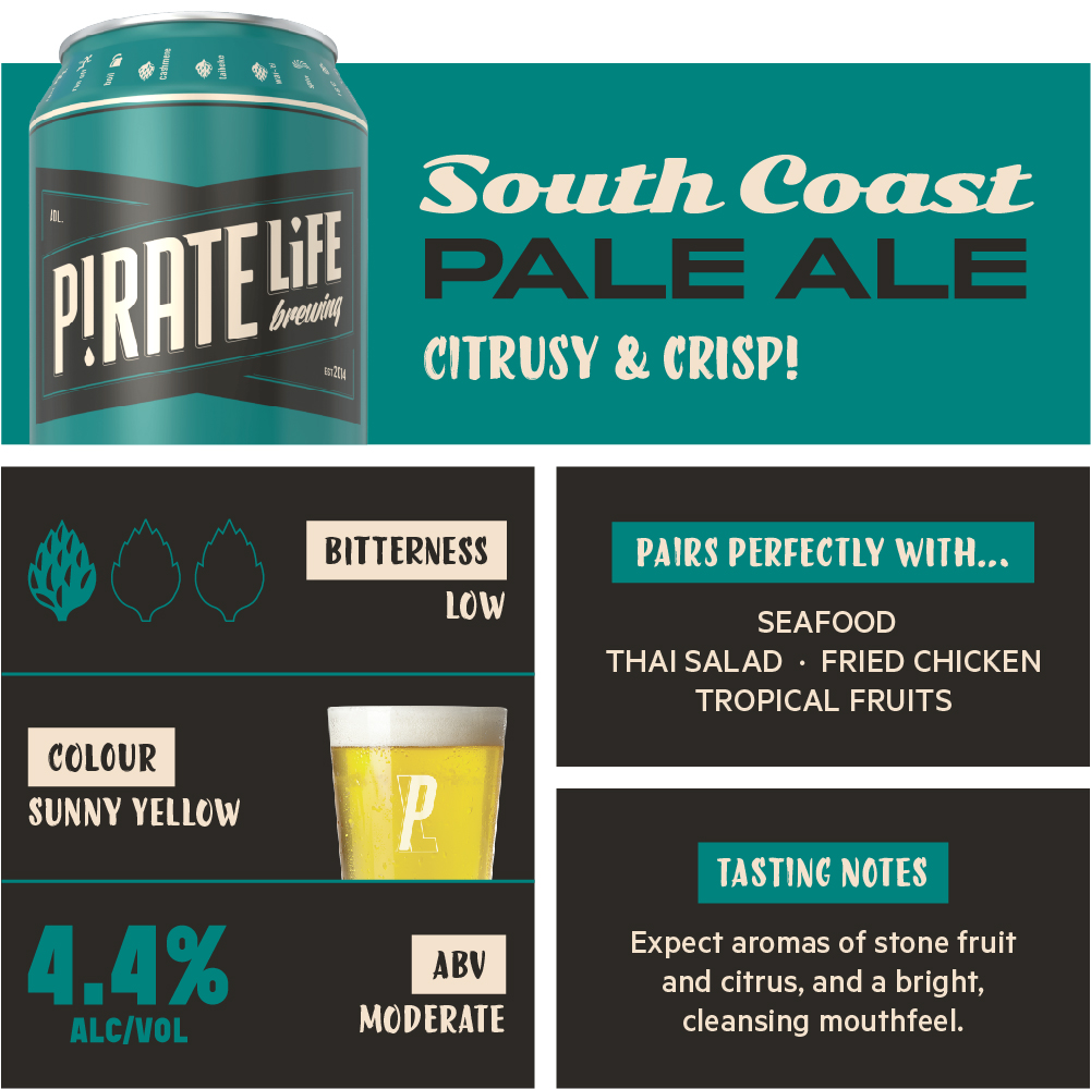 Pirate Life South Coast Pale Ale Can 355mL First Choice Liquor