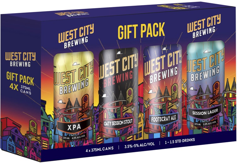 West City Beer Gift Pack Can 375mL Liquorland