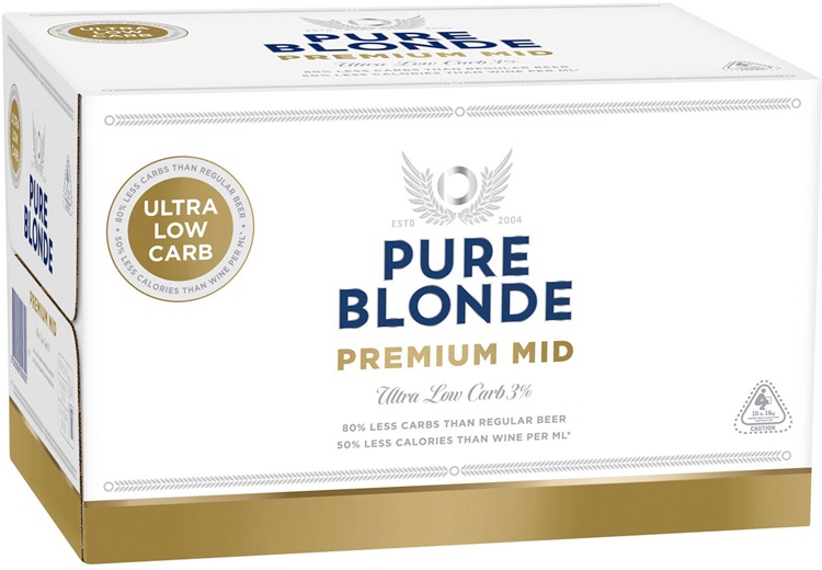 Buy Pure Blonde Premium Mid Bottle 330mL Online