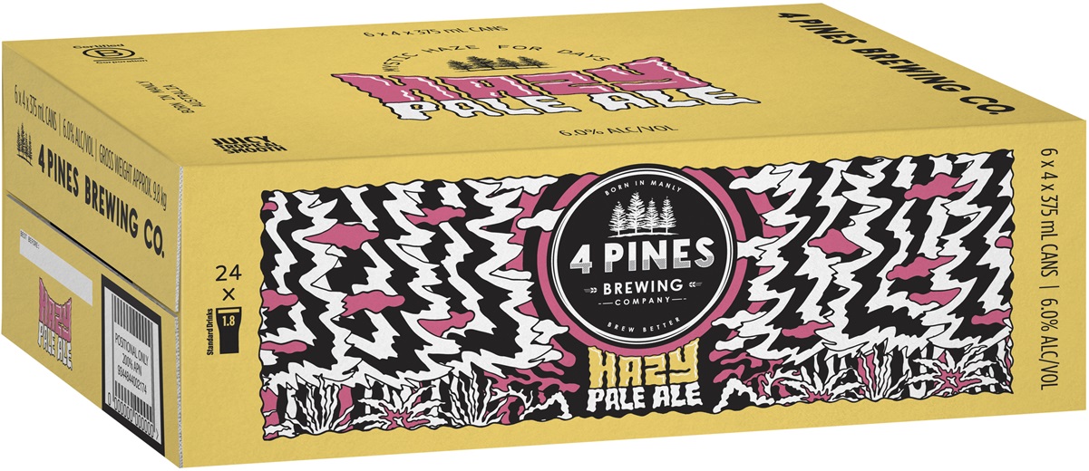4 Pines Brewing Hazy Pale Ale Can 375mL Liquorland