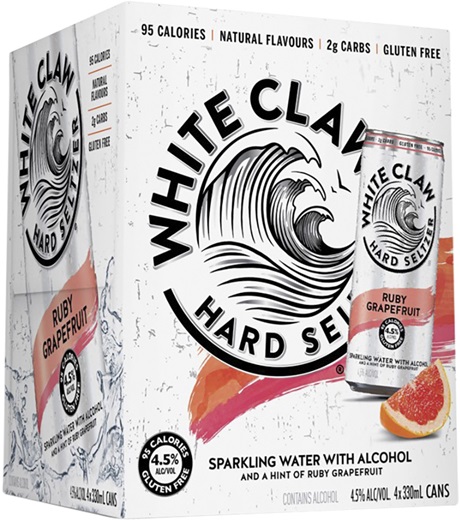 Buy White Claw Hard Seltzer Ruby Grapefruit 330mL Online