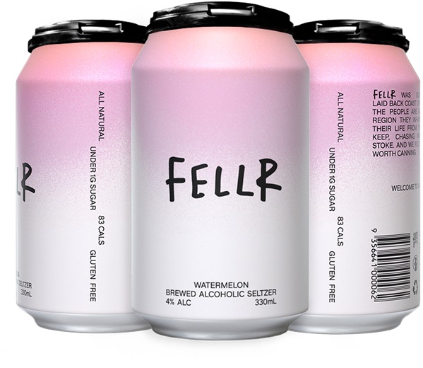 Fellr Watermelon Brewed Alcoholic Seltzer Can 330mL Liquorland