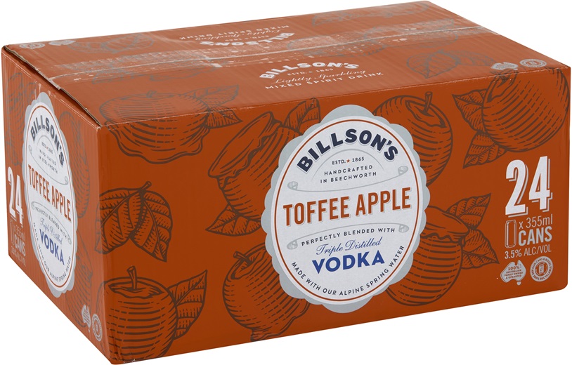 Billson's Toffee Apple Vodka Mixed Drink 355mL Liquorland