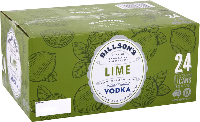 Billson's Lime Vodka Mixed Drink 355mL Liquorland