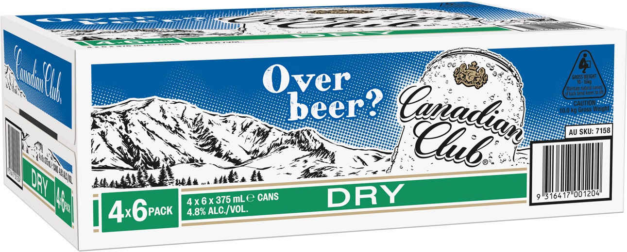 Canadian Club Dry Can 375ml Liquorland