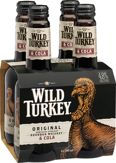Wild Turkey & Cola Bottle 340mL | Liquorland