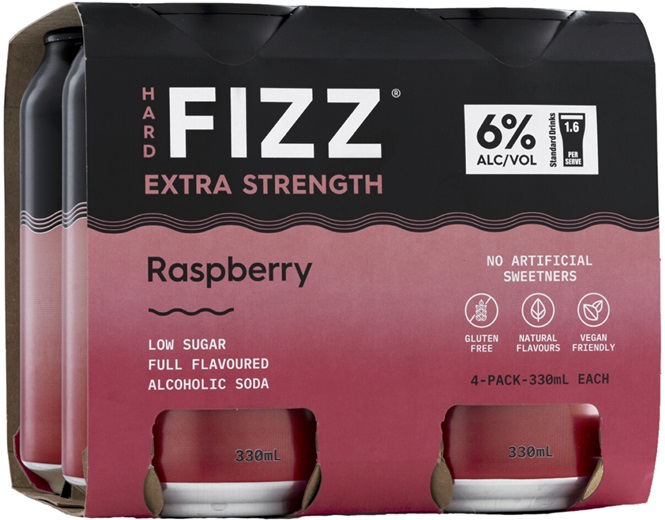 Hard Fizz Extra Strength Raspberry Hard Soda Can 330mL | Liquorland